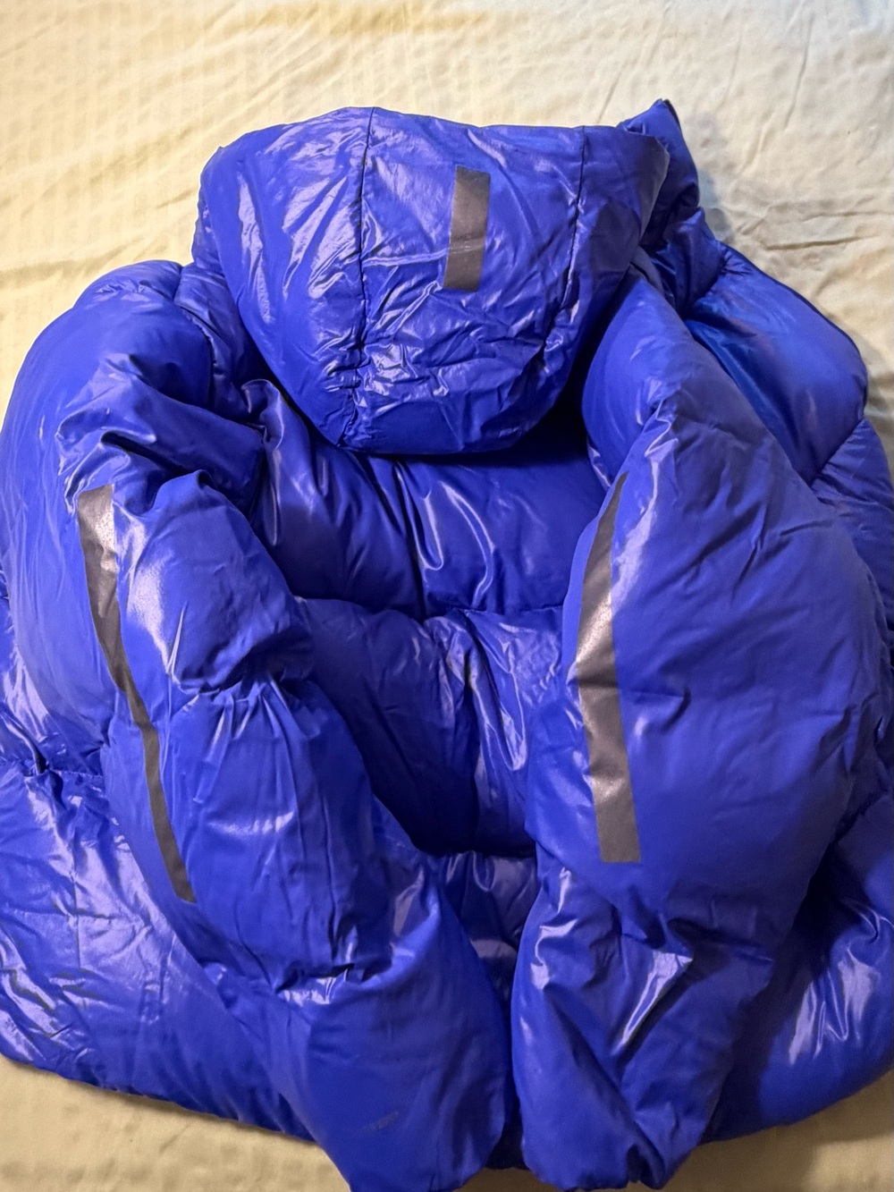 adidas Blue Water-Repellent Puffer Jacket with Hood - Picture 9 of 12